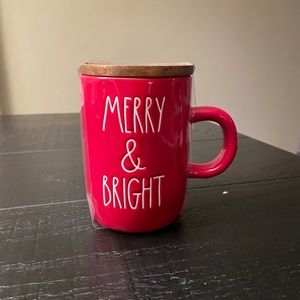 Rae dunn red merry & bright cellar mug